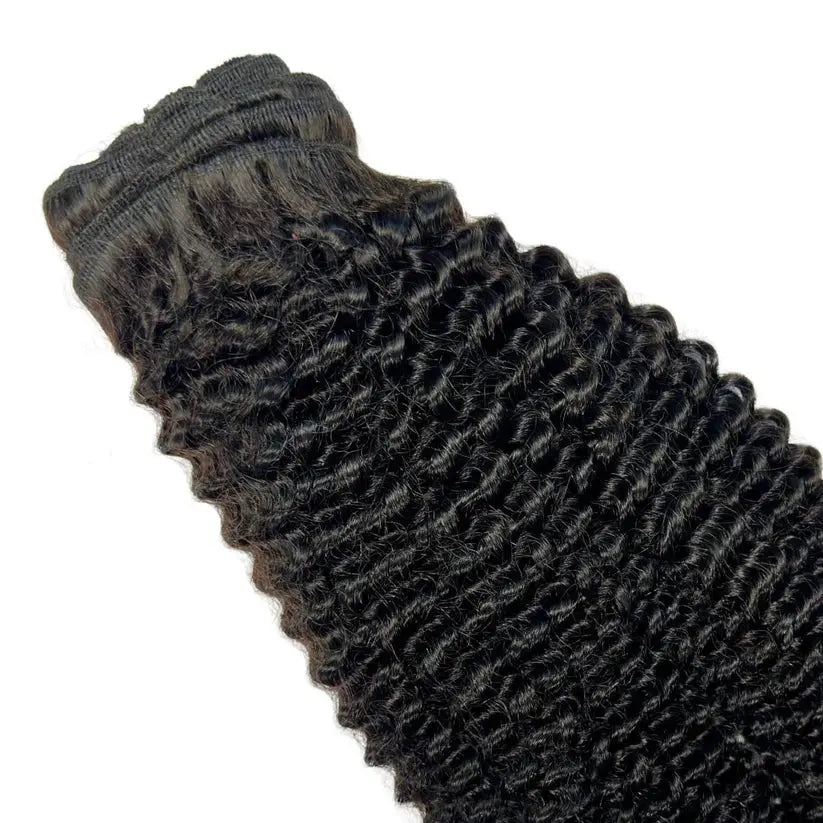 Jerry Curl Clip-In Hair Extensions HookedOnBundles Virgin Hair